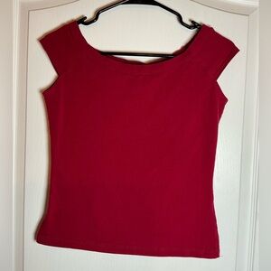Energie Red Cotton Blend Top